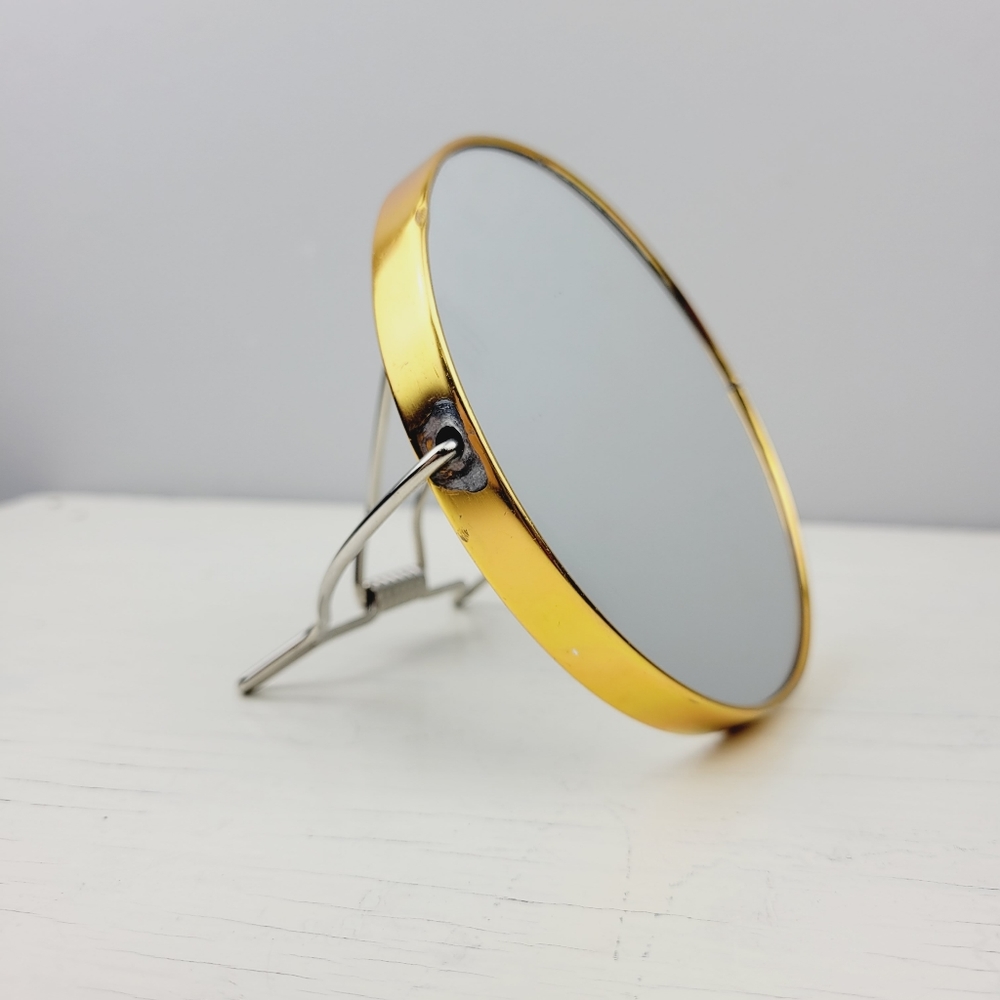 Vintage Brass Vanity Makeup Mirror